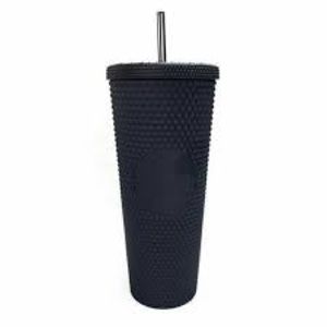 Matte Black Soft-Touch Bling Cold Cup - 24 fl oz